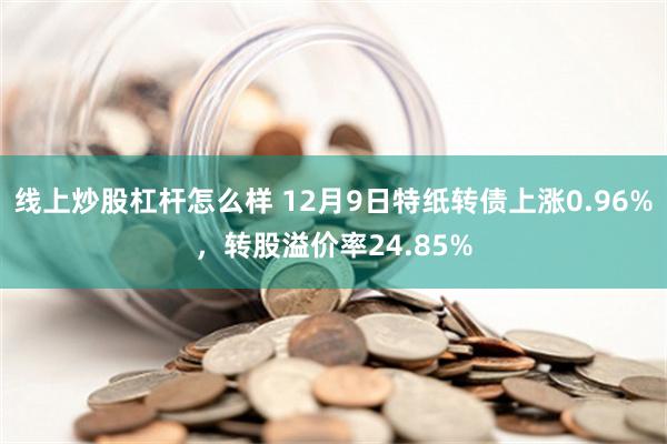 线上炒股杠杆怎么样 12月9日特纸转债上涨0.96%，转股溢价率24.85%